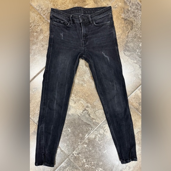 All Saints Mast Twisted Skinny Jeans. Washed black. Size 28w - Picture 1 of 6